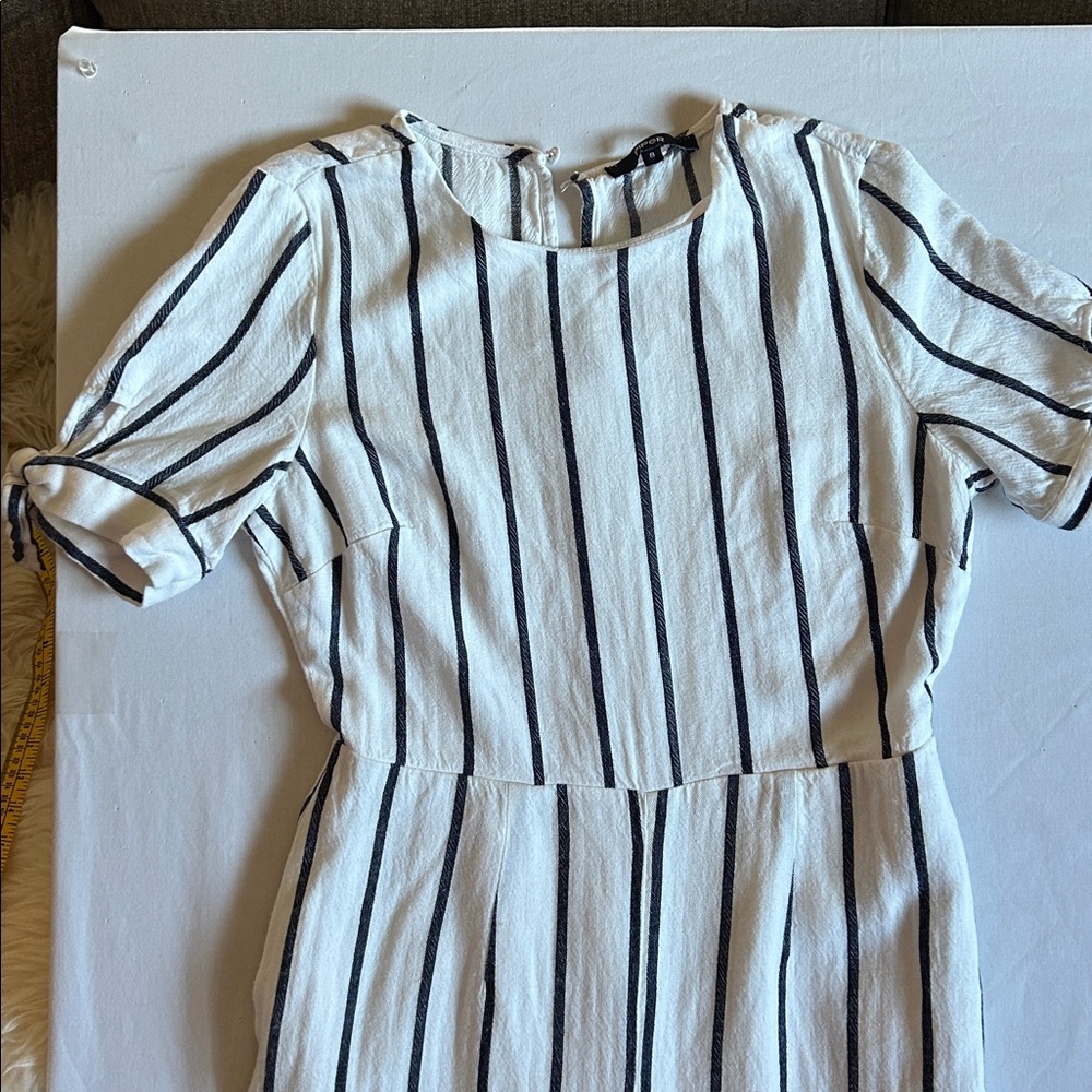 Summer Striped Black and White Jumpsuit size 8